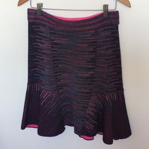Missoni Size 8 Metallic Purple Skirt